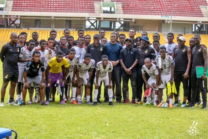 Sharaf Mahama Lifts Black Starlets Spirit with Inspiring Visit Ahead of U17 AFCON Campaign