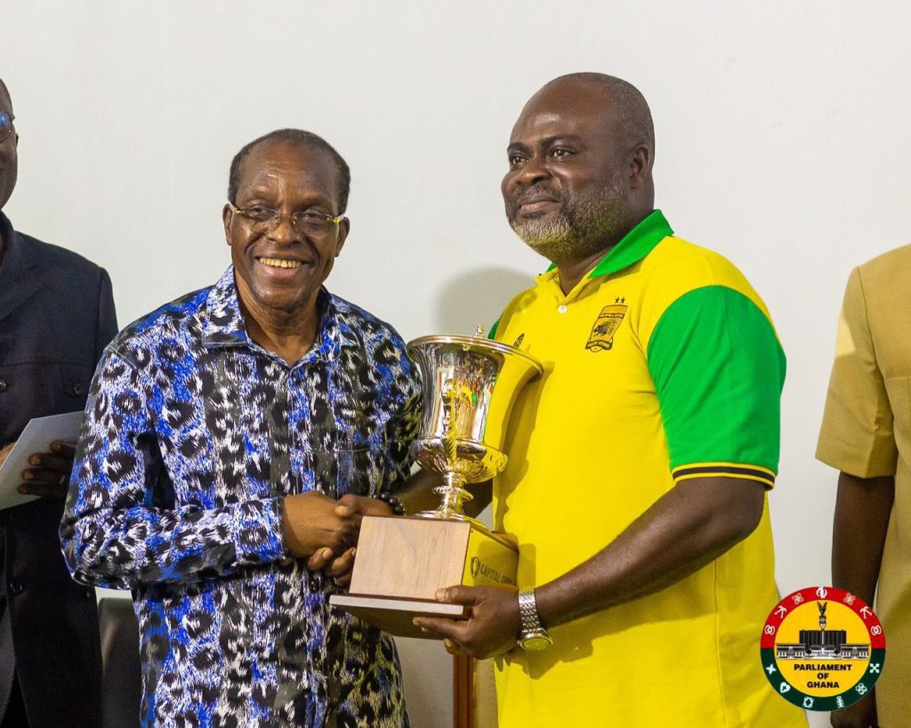 Bagbin presents US tour trophy to Asante Kotoko at Democracy Cup launch